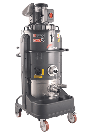 Vacuuming solution for combustible dust extraction